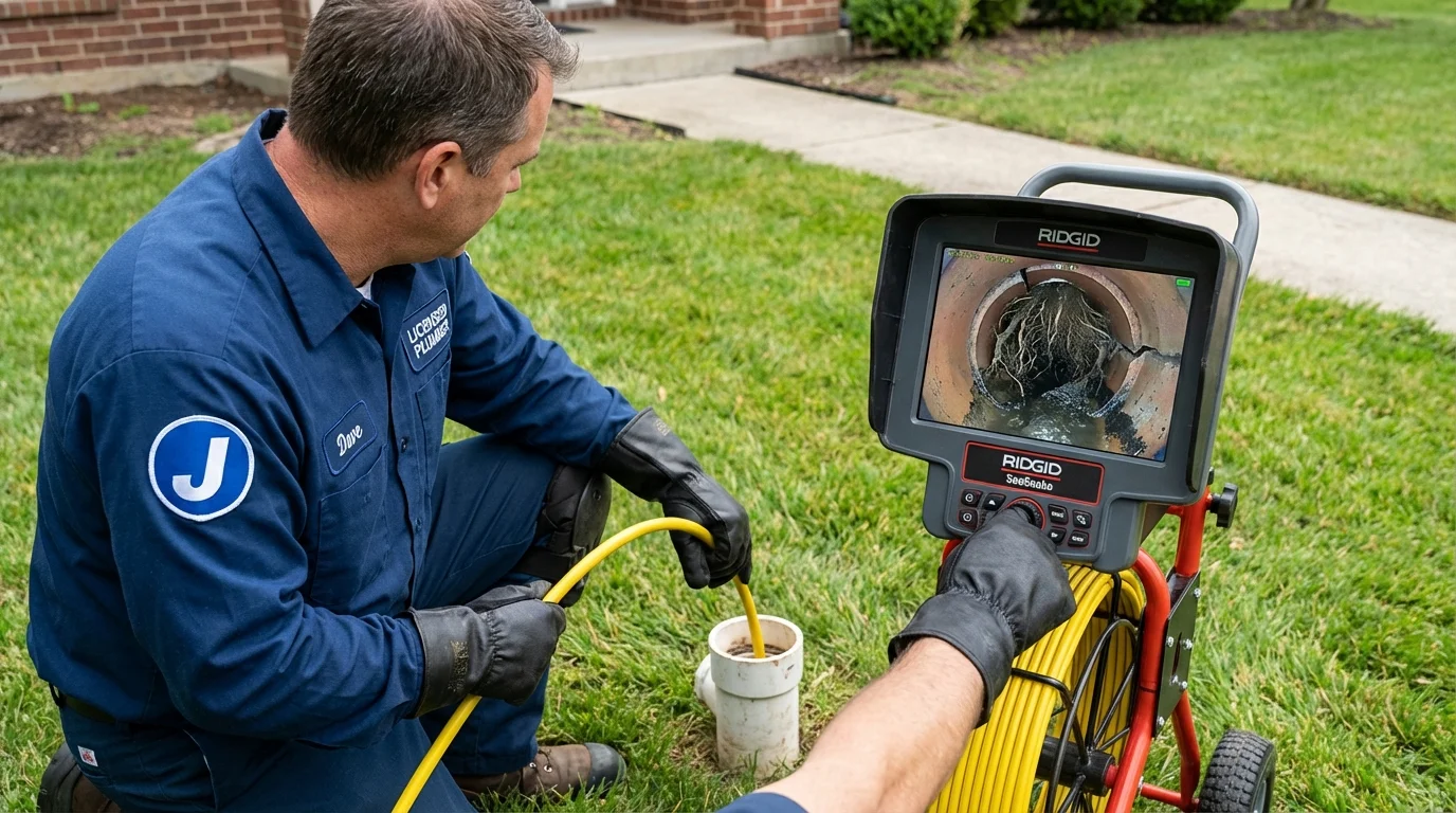 Sewer camera inspection being performed by Johns Plumbing LLC in Cowpens